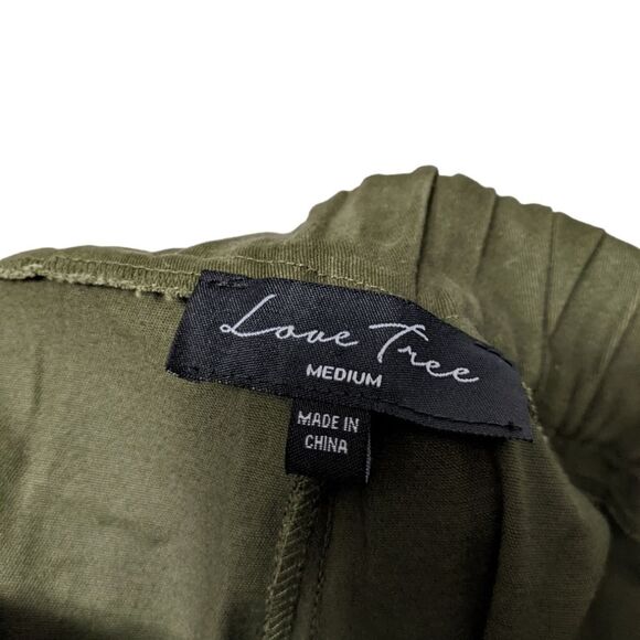 LOVE TREE Green Chino Joggers M - Picture 4 of 7
